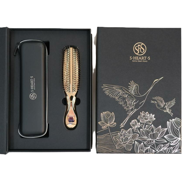 Подарочный набор с расческой S-HEART-S Scalp Brush PREMIUM и чехлом