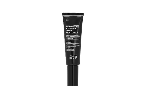 Ночной восстанавливающий пептидный крем с 0,05% ретиналем ALLIES OF SKIN Retinal 0,05% & Peptides Repair Night Cream