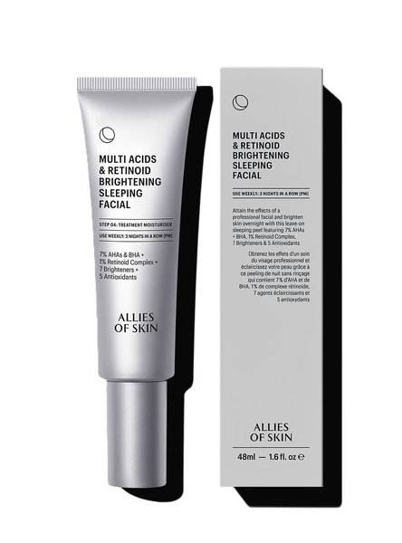 Ночной мультикислотный ретиноевый осветляющий пилинг ALLIES OF SKIN Multi Acids & Retinoid Brightening Sleeping Facial