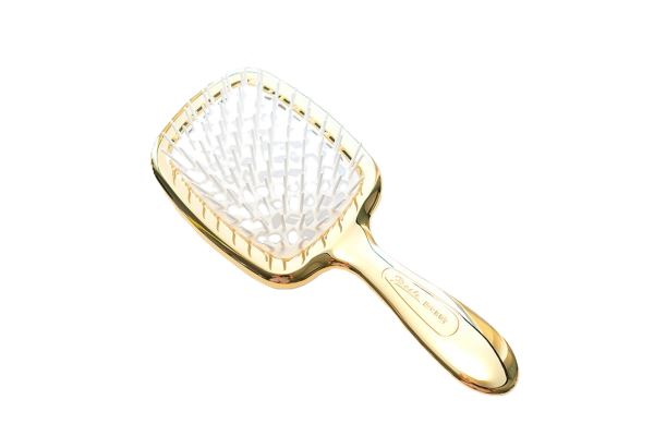 Расческа Janeke superbrush small золото с белым