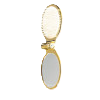 Компактная золотая расческа с зеркалом Janeke Folding hair-brush with mirror gold
